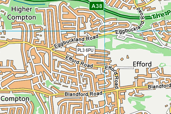 PL3 6PU map - OS VectorMap District (Ordnance Survey)