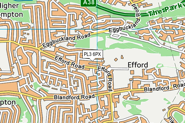 PL3 6PX map - OS VectorMap District (Ordnance Survey)