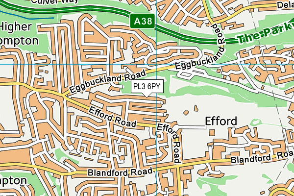 PL3 6PY map - OS VectorMap District (Ordnance Survey)