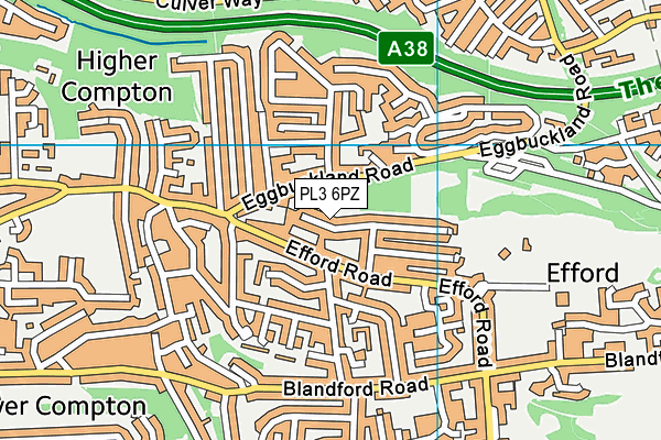 PL3 6PZ map - OS VectorMap District (Ordnance Survey)