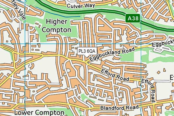 PL3 6QA map - OS VectorMap District (Ordnance Survey)