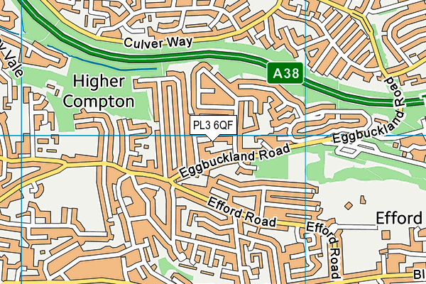 PL3 6QF map - OS VectorMap District (Ordnance Survey)