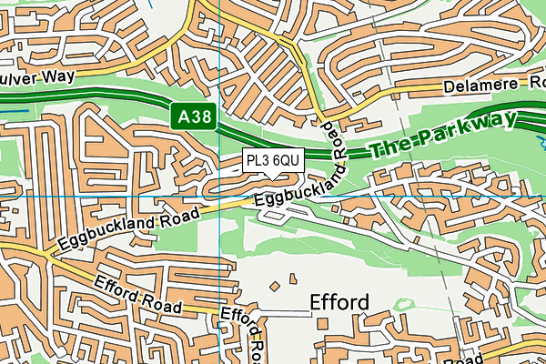 PL3 6QU map - OS VectorMap District (Ordnance Survey)