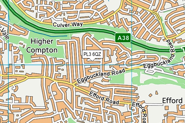 PL3 6QZ map - OS VectorMap District (Ordnance Survey)