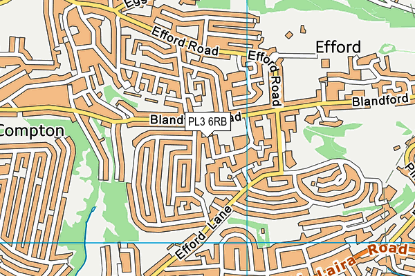 PL3 6RB map - OS VectorMap District (Ordnance Survey)