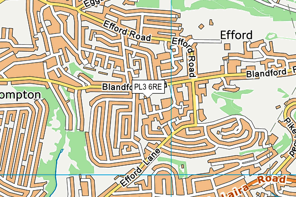 PL3 6RE map - OS VectorMap District (Ordnance Survey)