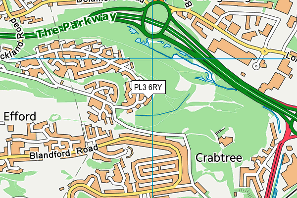PL3 6RY map - OS VectorMap District (Ordnance Survey)