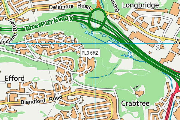 PL3 6RZ map - OS VectorMap District (Ordnance Survey)