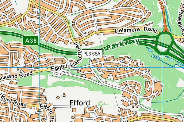 PL3 6SA map - OS VectorMap District (Ordnance Survey)