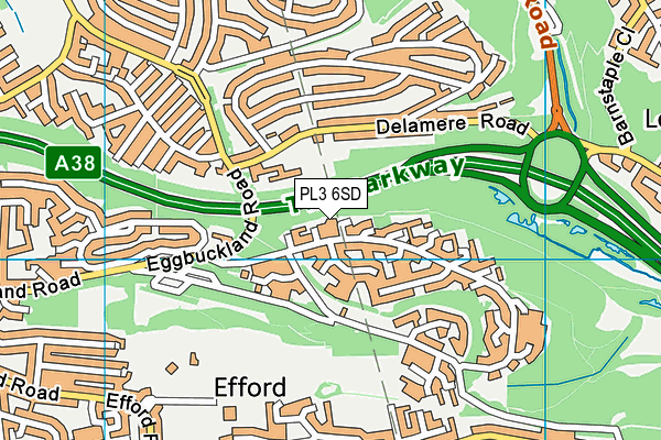 PL3 6SD map - OS VectorMap District (Ordnance Survey)