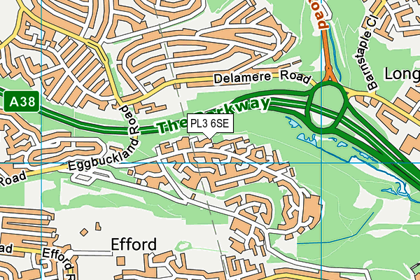 PL3 6SE map - OS VectorMap District (Ordnance Survey)