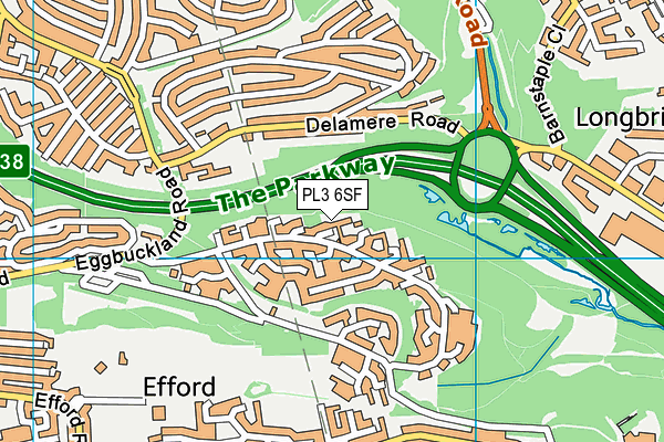 PL3 6SF map - OS VectorMap District (Ordnance Survey)