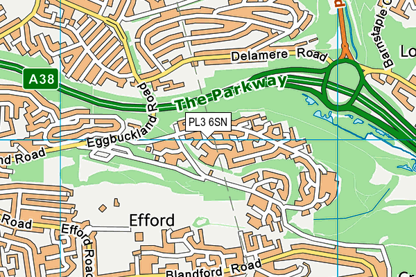 PL3 6SN map - OS VectorMap District (Ordnance Survey)