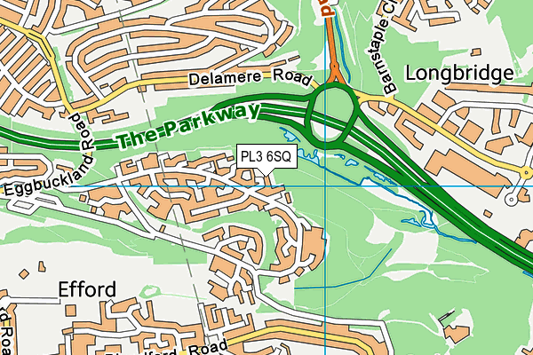 PL3 6SQ map - OS VectorMap District (Ordnance Survey)