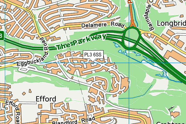 PL3 6SS map - OS VectorMap District (Ordnance Survey)