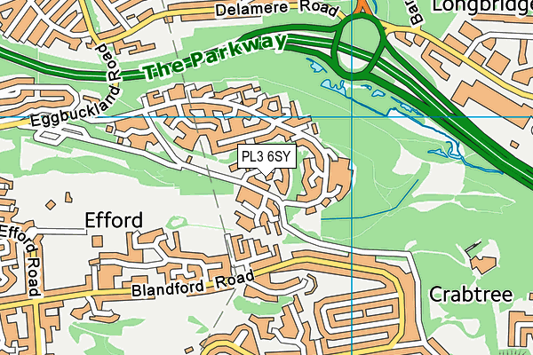 PL3 6SY map - OS VectorMap District (Ordnance Survey)