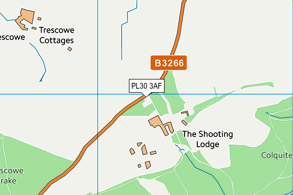 PL30 3AF map - OS VectorMap District (Ordnance Survey)