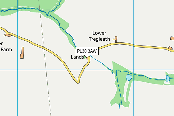PL30 3AW map - OS VectorMap District (Ordnance Survey)
