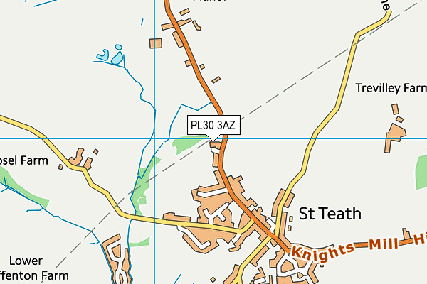 PL30 3AZ map - OS VectorMap District (Ordnance Survey)