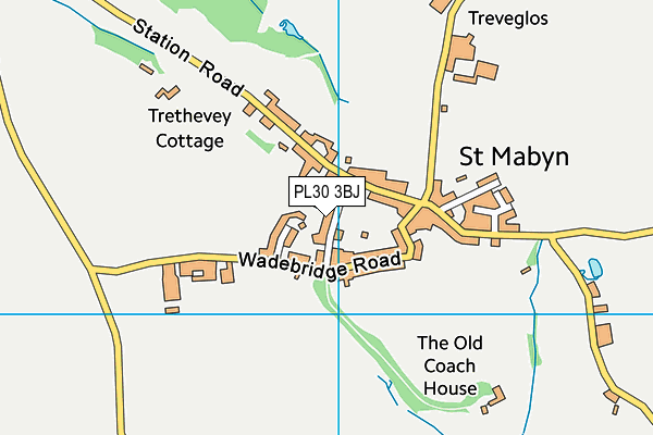 King George V Playing Field (St Mabyn) map (PL30 3BJ) - OS VectorMap District (Ordnance Survey)