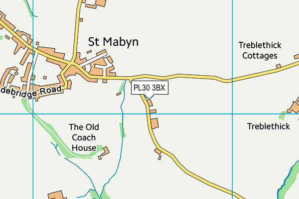 PL30 3BX map - OS VectorMap District (Ordnance Survey)