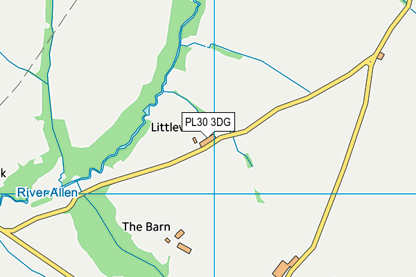 PL30 3DG map - OS VectorMap District (Ordnance Survey)