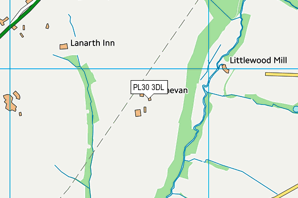 PL30 3DL map - OS VectorMap District (Ordnance Survey)