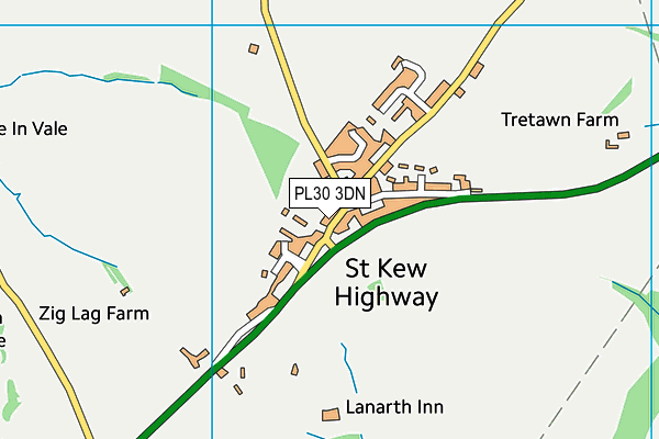 PL30 3DN map - OS VectorMap District (Ordnance Survey)