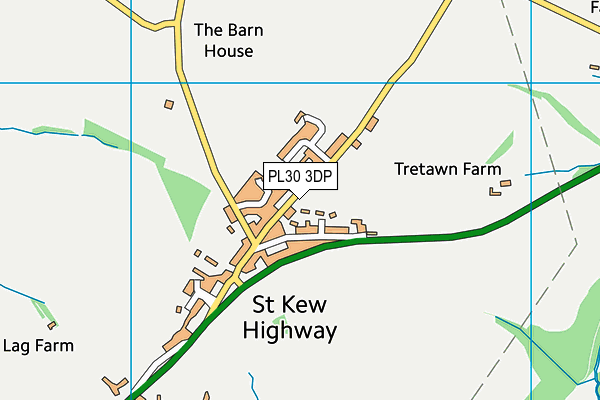 St Kew Playing Field map (PL30 3DP) - OS VectorMap District (Ordnance Survey)
