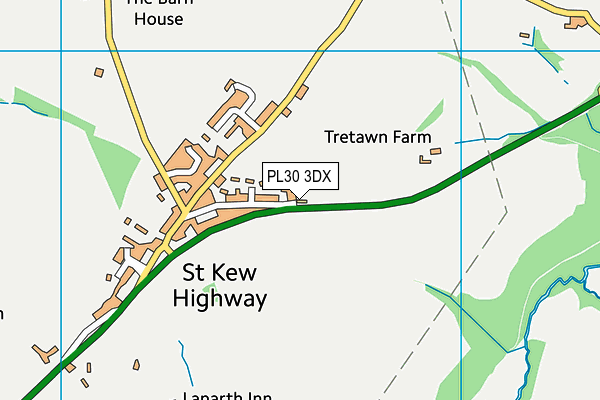 PL30 3DX map - OS VectorMap District (Ordnance Survey)