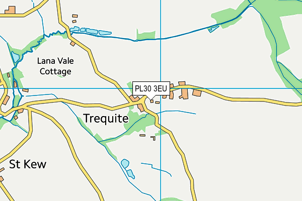 PL30 3EU map - OS VectorMap District (Ordnance Survey)