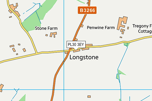 PL30 3EY map - OS VectorMap District (Ordnance Survey)