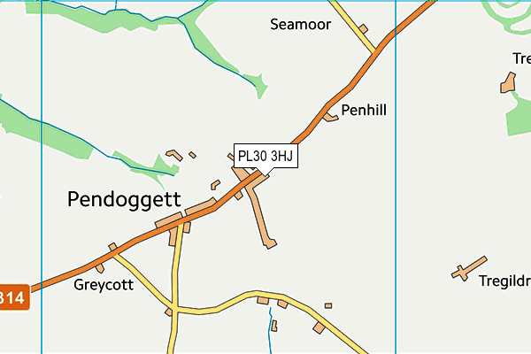 PL30 3HJ map - OS VectorMap District (Ordnance Survey)