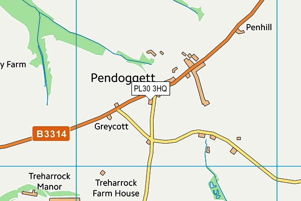 PL30 3HQ map - OS VectorMap District (Ordnance Survey)