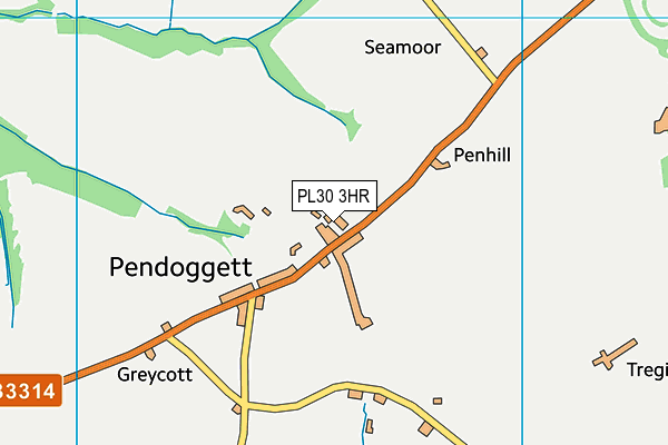 PL30 3HR map - OS VectorMap District (Ordnance Survey)