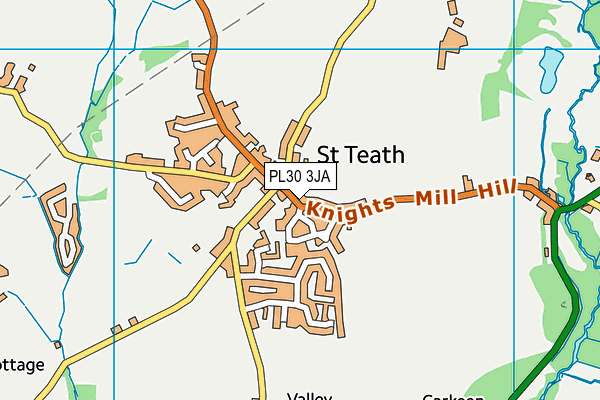 PL30 3JA map - OS VectorMap District (Ordnance Survey)