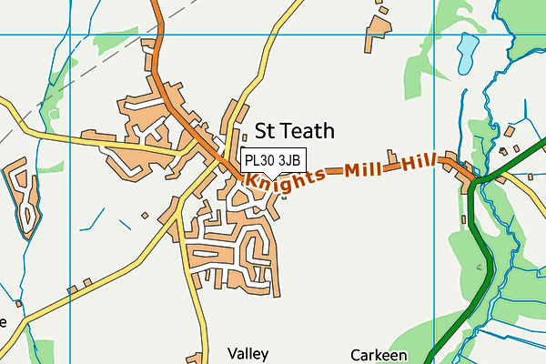 PL30 3JB map - OS VectorMap District (Ordnance Survey)