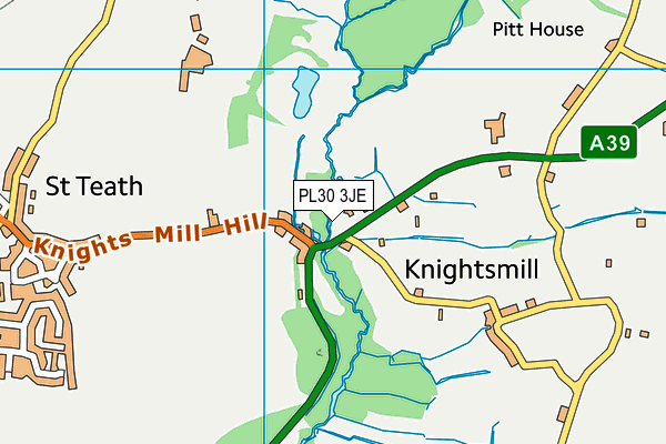 PL30 3JE map - OS VectorMap District (Ordnance Survey)