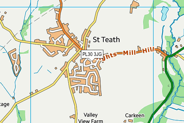 PL30 3JG map - OS VectorMap District (Ordnance Survey)