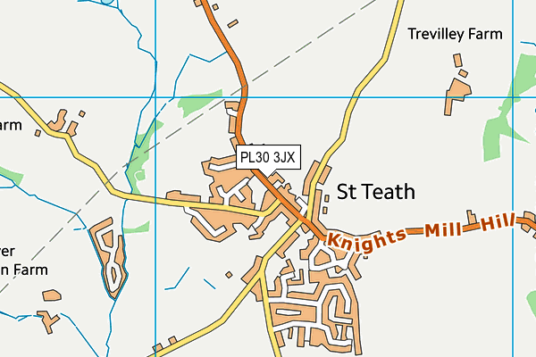 St Teath Community Primary School map (PL30 3JX) - OS VectorMap District (Ordnance Survey)