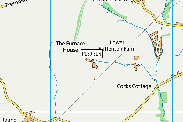 PL30 3LN map - OS VectorMap District (Ordnance Survey)