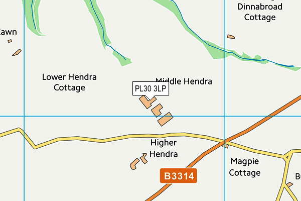 PL30 3LP map - OS VectorMap District (Ordnance Survey)