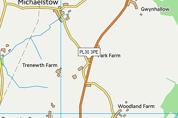 PL30 3PE map - OS VectorMap District (Ordnance Survey)