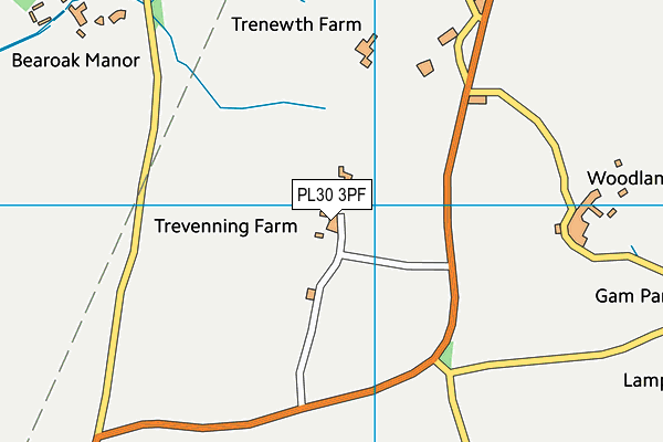 PL30 3PF map - OS VectorMap District (Ordnance Survey)