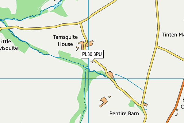 PL30 3PU map - OS VectorMap District (Ordnance Survey)