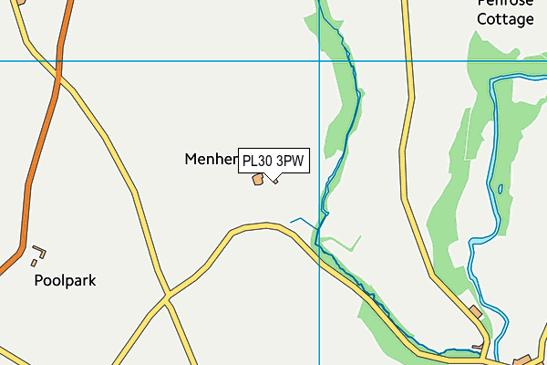PL30 3PW map - OS VectorMap District (Ordnance Survey)