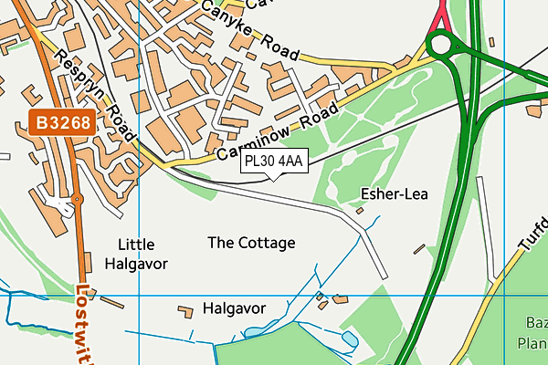 PL30 4AA map - OS VectorMap District (Ordnance Survey)