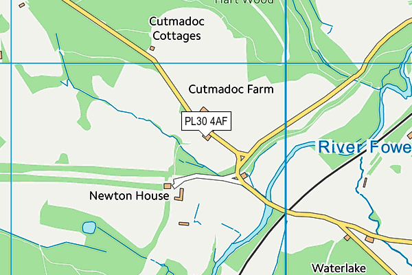 PL30 4AF map - OS VectorMap District (Ordnance Survey)