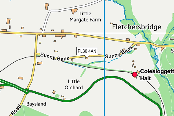 PL30 4AN map - OS VectorMap District (Ordnance Survey)