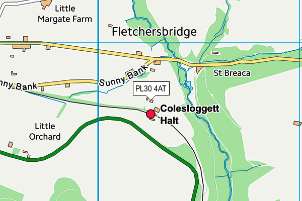 PL30 4AT map - OS VectorMap District (Ordnance Survey)